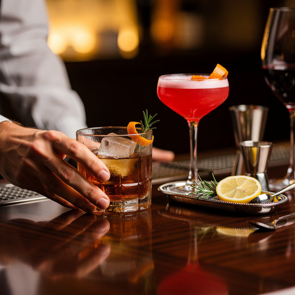 Signature cocktails and fine wines at The Riviera Supper Club & Turquoise Room in La Mesa