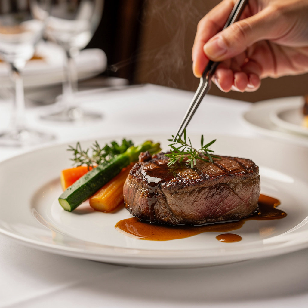 The Riviera Supper Club & Turquoise Room presents an elegant culinary dish from their new menu in La Mesa